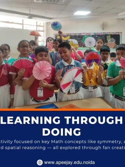 This activity focused on learning through doing. Key math concepts like symmetry, angles, and spatial reasoning were all explored through the creative and enjoyable process of fan creation.