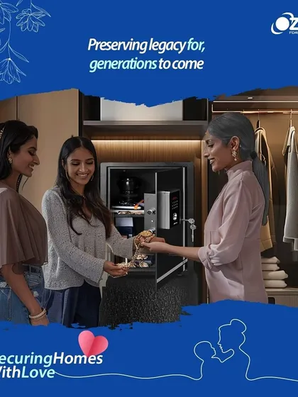 We provide Ozone safes that help you guard your family's legacy for generations. This safe, shown here in a home wardrobe, offers a secure place to store precious heirlooms and valuables.