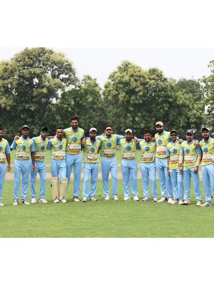 Our team lined up during the 2nd Bhagat Ram cricket tournament. Team unity and strategy are as important as individual skill in our training philosophy.