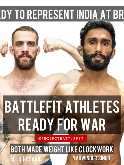 Battlefit athletes Seth Rosario and Yadwinder Singh are weighed in and ready for war at Brave MMA. The hard work of the camp and the precision of the weight cut is done.