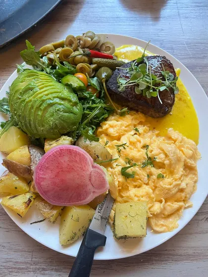 A little humor about holiday eating. It's easy to enjoy all the delicious food on vacation, from steak and eggs to pizza and tacos. My approach is about enjoying these moments without guilt and getting back to routine afterward.