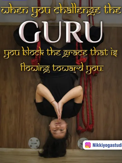 This graphic highlights a core principle of our studio. The image of a student in a rope-supported inversion reminds us to trust the guidance offered in our practice.