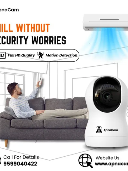 Chill without security worries. Our indoor camera with full HD quality and motion detection lets you relax at home, knowing your space is monitored.