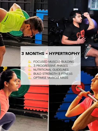 This is our focused Hypertrophy track. If your goal is to build muscle, this 3 month program combines progressive muscle building workouts with nutrition plans to help you maximize muscle mass.