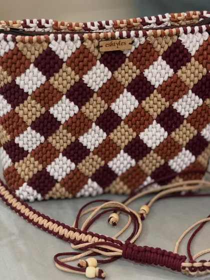 Another angle of the multi-partitioned custom bag. Functionality and style can go hand-in-hand with my handcrafted pieces.