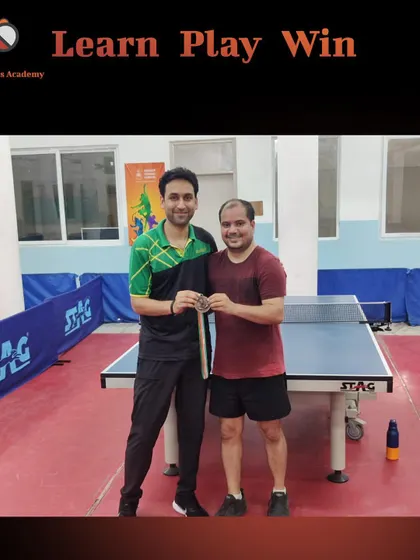 Celebrating Yogesh's bronze medal win. I am honored to be his coach and support him in his journey to success in para table tennis.