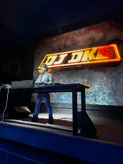Your brand can be front and center. For this event, my custom DJ DKS logo was displayed on the main LED screen, but I can feature your company's branding to create a fully immersive and professional experience for your team and guests.