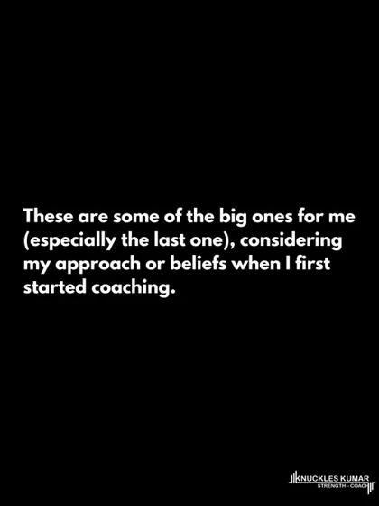 These shifts in my coaching beliefs, especially the role of S&C, have been significant. It's a process of continuous learning and refining my methods based on evidence, not ego.