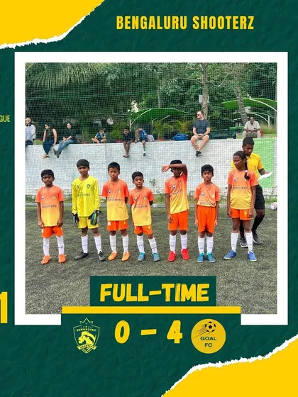 The final score from our U-11 team's match against Goal FC. We analyze every game to improve.
