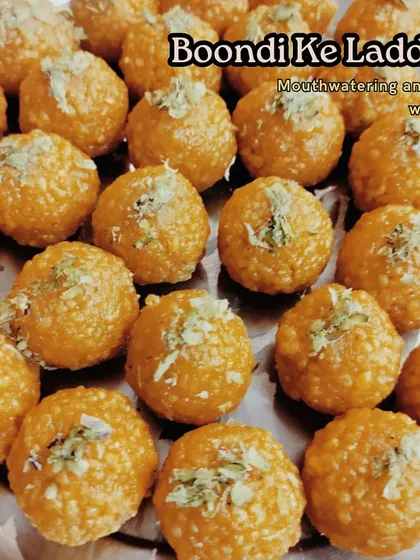 Our boondi ke laddoos are mouthwatering and perfect for gifting. Each one is made with fine boondi and pure ghee, making it a traditional treat for your Diwali pooja.