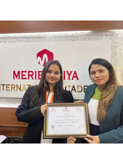 A proud moment for both the student and me. She is now ready to take her skills into the professional world.