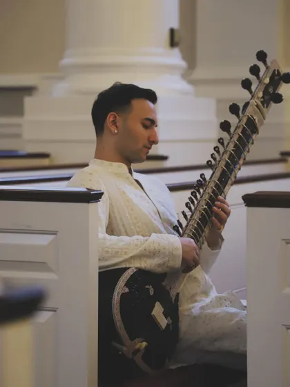 Practicing in the pews, connecting with the space and its acoustics.