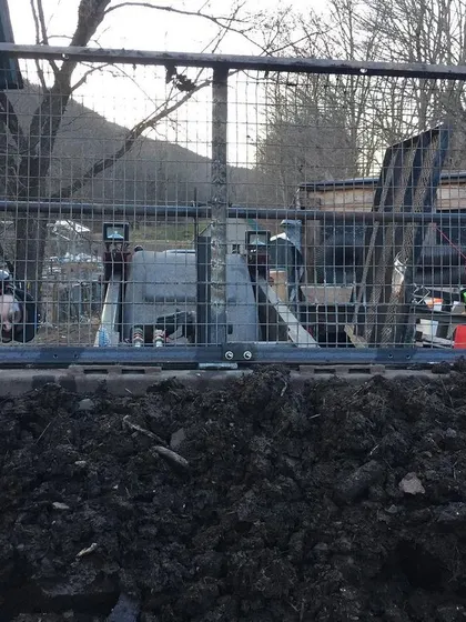 Testing sifter design 2.2. The weight of the wet compost caused issues, preventing it from sifting properly. The moisture content of the compost is a major factor we have to manage.
