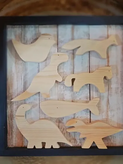 Our DIY kits include a variety of smooth, ready-to-paint wooden cutouts, from dinosaurs to birds. They are perfect for little hands to hold and decorate.