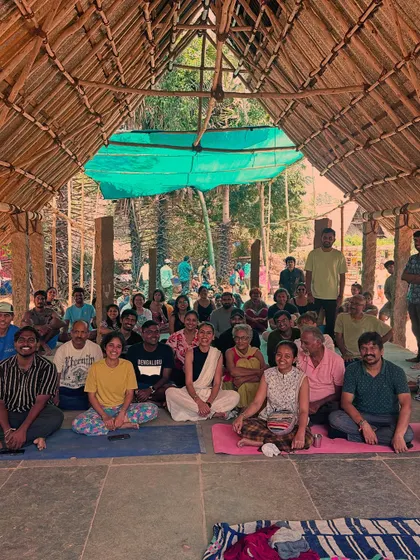 A group photo with the wonderful audience after my talk at the festival. The energy and engagement from the community were incredible, and I'm grateful for these meaningful connections.