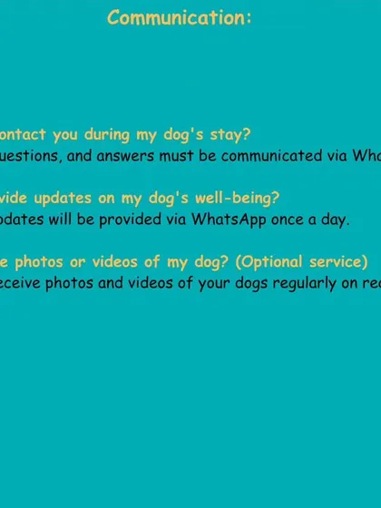 How we stay in touch during your dog's stay. This FAQ explains our communication protocols, including how you can get regular updates, photos, and videos of your pet.
