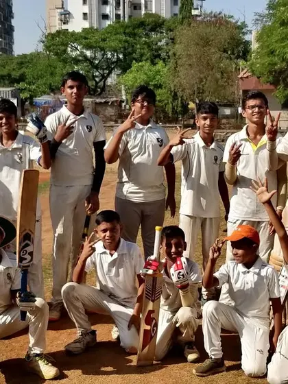 All smiles and victory signs after a successful match. These post-match celebrations build camaraderie and make the hard work feel rewarding for our young teams.