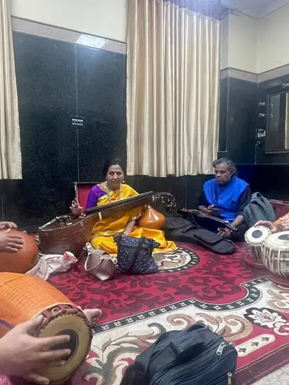 A behind-the-scenes look at a jugalbandi rehearsal. The real magic is created here, as we sit together, experiment, and blend our different musical styles.