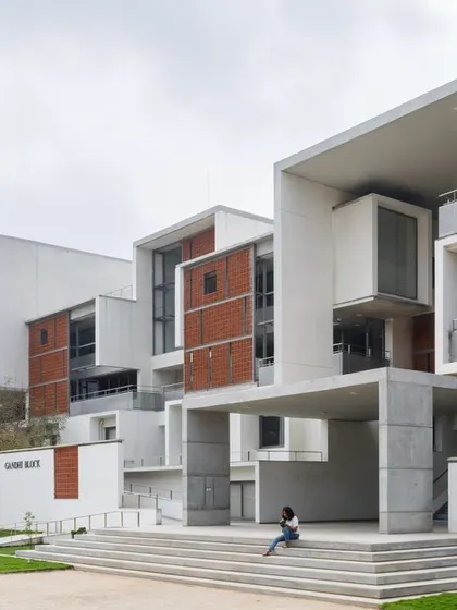 Another view of the VIT School of Architecture, where the design creates an interactive and environmentally responsive learning environment.