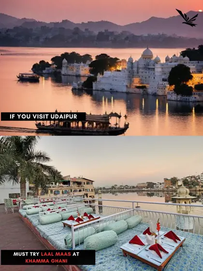 A trip to Udaipur is incomplete without trying Laal Maas at a lakeside restaurant like Khamma Ghani. We help you find authentic local dishes.