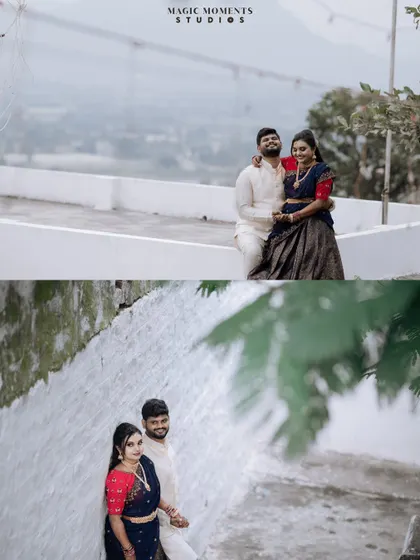 More portraits from Chethan and Muddugnaga's scenic engagement shoot. I use the natural environment to frame the couple in a beautiful way.