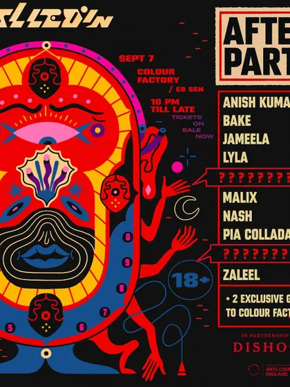 The poster for the Dialled In afterparty in London. Playing in London is always special, and sharing the bill with such great UK artists was a highlight.