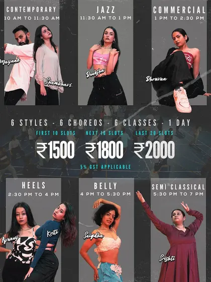 Here is the full schedule for our upcoming Intensive. Six styles, one day. Plan your dance journey and book your spot now.