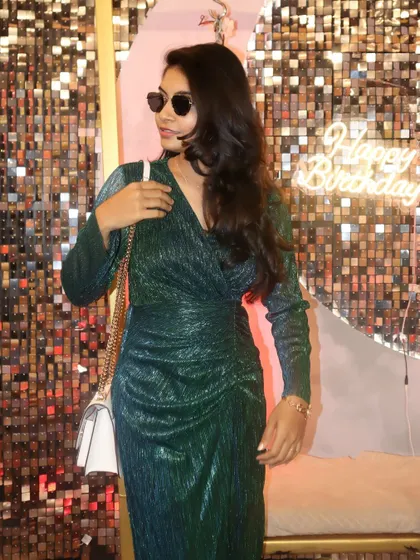 Another chic pose from the birthday girl. The combination of our decor and lighting ensures you get glamorous photos to remember your special day.