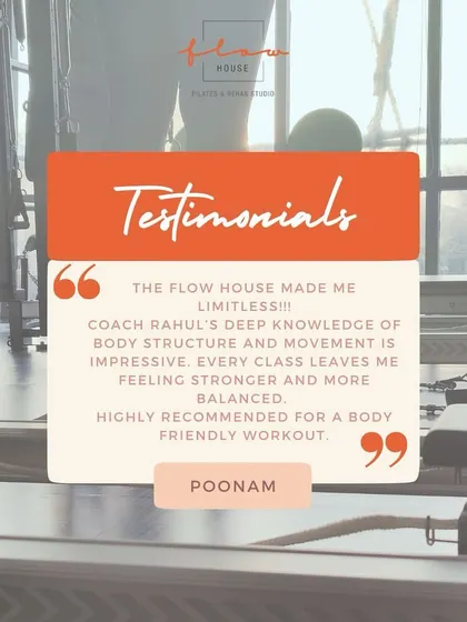 "The Flow House made me limitless." This powerful testimonial from Poonam praises our instructor's deep knowledge of body structure and movement, leaving her feeling stronger and more balanced after every class.