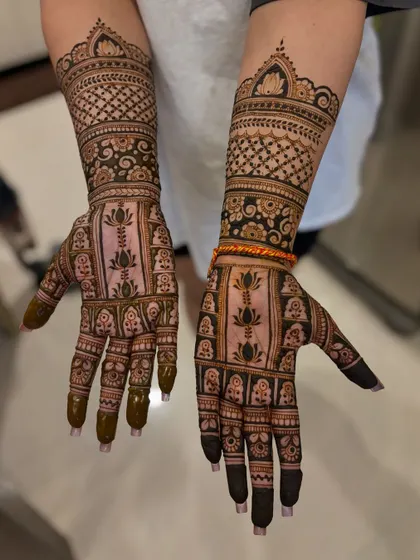 A festive design for Jasleen, featuring traditional lotus and geometric patterns.
