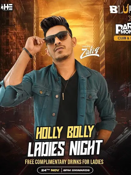 A "Holly Bolly Ladies Night" at Blurred X Party Monkeyz. These nights are a mix of Hollywood and Bollywood hits, perfect for a diverse crowd.