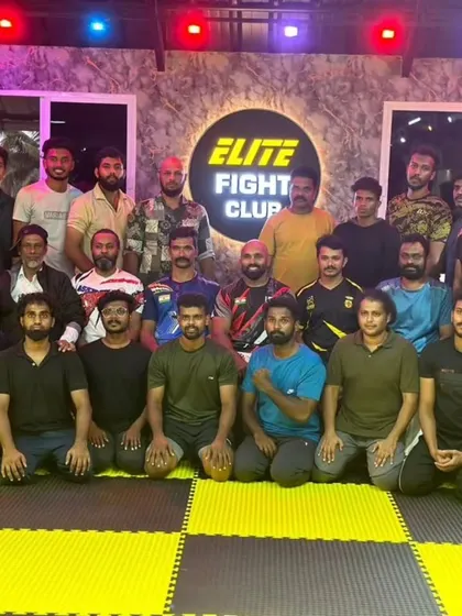 A group photo after an MMA seminar I conducted at Elite Fight Club in Kochi. It is great to share my knowledge with other gyms.