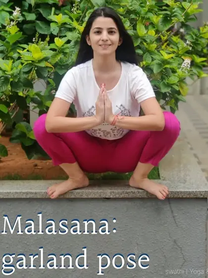 Malasana: Garland Pose. A foundational squat that is excellent for hip mobility and digestive health.