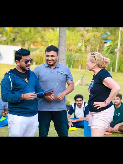 Explaining an activity to a diverse group. My ability to connect with people from different backgrounds is a key part of the experience I provide.