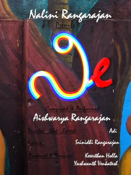 Posters for "ನೀ", featuring scenes from the music video and crediting the amazing team that helped bring it to life, including my mother as the presenter.
