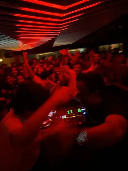 The crowd was on fire at NYX Lounge in Guwahati. The red lights set the perfect mood for a high energy night.