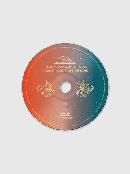 The CD design, featuring a simple, elegant gradient and line art that complements the main cover.