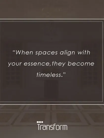 When spaces align with your essence, they become timeless. This is where our design philosophy meets individuality, creating a harmony that feels effortlessly enduring.