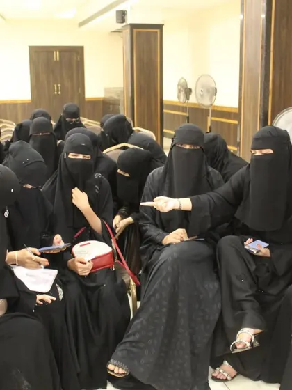 A group of attendees at our women's empowerment workshop. We believe empowering women empowers the nation, and it's a responsibility for both men and women to support this cause.