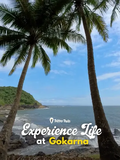 Experience life at Gokarna. This picture of the serene beach with its iconic palm trees is an invitation to forget your woes and lose yourself in the beauty of this coastal town.