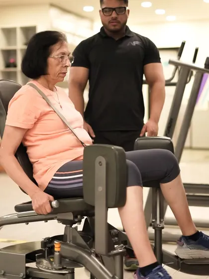 Fitness has no age limit. I work closely with clients of all ages, like this member, to build strength and improve mobility on the hip adductor machine, proving that it's never too late to get stronger.