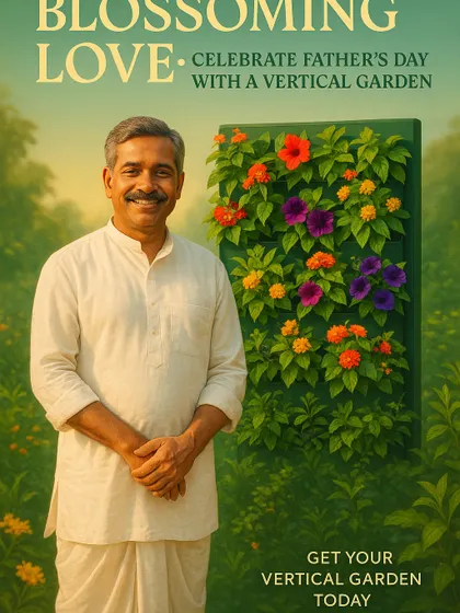 A vertical garden makes a wonderful and lasting gift. This one, filled with colorful hibiscus and other flowers, was designed as a special feature for a home, providing beauty and a connection to nature.