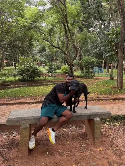 "Iss pyaar ko kya naam du?" A candid moment with Batman on a park bench. The bond is real.