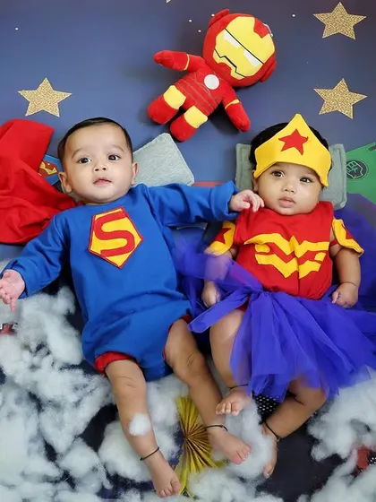 Double the trouble, double the fun! A superhero-themed photoshoot for twins is a fantastic way to showcase their unique personalities while celebrating their incredible bond.