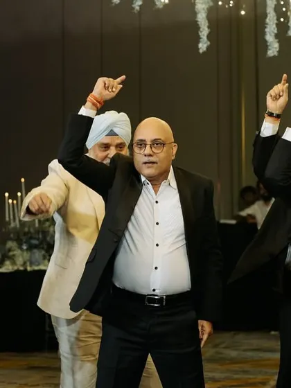 The gentlemen's squad bringing the retro vibes. A coordinated dance by the uncles is always a highlight and gets the biggest cheers.