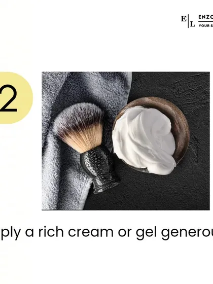 To get a smooth glide, don't be shy with the shaving cream. Applying a rich, high-quality cream or gel creates a protective cushion between the blade and your skin.