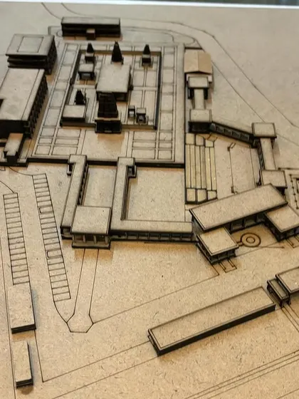 The physical model was a key tool for collaboration with the entire team, including the temple Sthapati and civil engineers.