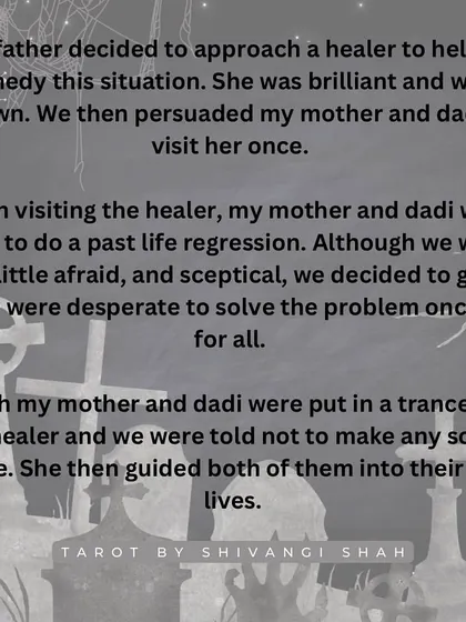 A story of a mother and daughter-in-law whose constant fighting is resolved through past life regression, revealing they were enemies in a previous birth.