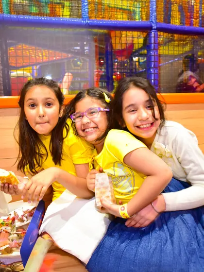 Another shot of happy friends enjoying treats together in our cafe.