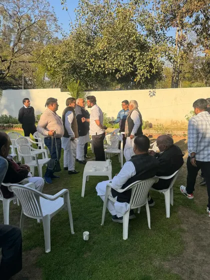 In discussion with the former Chief Minister of Haryana, Chaudhary Bhupinder Singh Hooda. Seeking the guidance and blessings of experienced leaders is essential for navigating the complexities of state politics and public service.